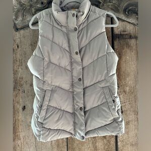 Gap, grey puffer vest, size small